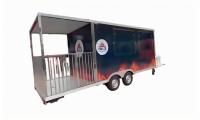Remorque alimentaire mobile portable avec cuisine complète et auvent imperméable, mini chariot de vente ambulante pour usage personnel