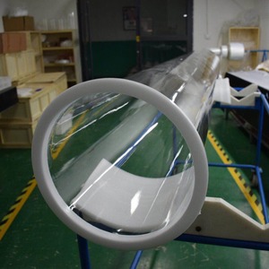 أنبوب كوارتز زجاجي شفاف كبير القطر مصقول بالنار، أسطوانة مفتوحة الأطراف مقاومة للحرارة - Product Image 3