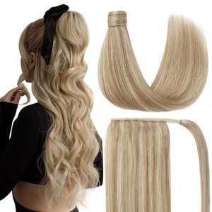 Extensions de <span class=keywords><strong>cheveux</strong></span> brésiliens Ve Sunny, tissage lisse et soyeux, queue de cheval à clipser, 30 pouces, 80g - Product Image 4