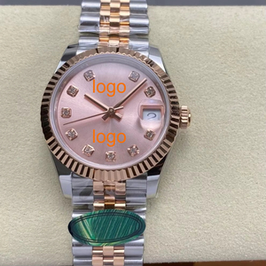 Montre chronographe automatique mécanique Laos Diary Series 31 mm, cadran en nacre doré, lunette à dents de chien, pour <span class=keywords><strong>femme</strong></span>, compatible ETA - Product Image 4