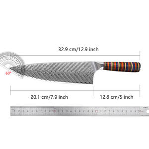 Ensemble de couteaux Damas <span class=keywords><strong>5</strong></span> pièces, ensemble de couteaux de cuisine professionnels, lames en acier VG10, ultra-affûtées, couteaux de chef <span class=keywords><strong>Santoku</strong></span> avec boîte cadeau pour femmes - Product Image 6