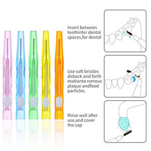 Cepillo de Cuidado Bucal Ortodóntico, Tipo Push-Pull Transfronterizo, Cepillo Interdental para Cejas y Pestañas, Hecho de Plástico y Nailon - Product Image 1