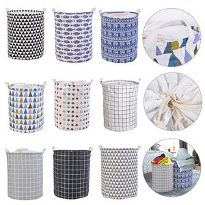 Foldable drawstring laundry basket toy storage bucket clothes storage rack large capacity laundry basket