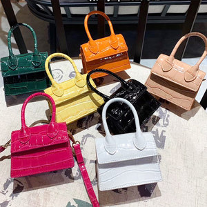 Mujer retro de cuero de la pu <span class=keywords><strong>mango</strong></span> superior patrón de cocodrilo hombro de la cadena bolso <span class=keywords><strong>bandolera</strong></span> mini bolsas mujeres - Product Image 1