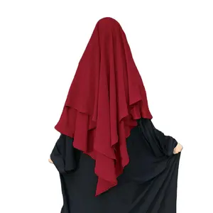 Cheap khimar chador niqab burqa overhead khimar instant hijab chiffon Muslim Hijab for Women