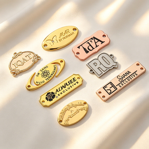 supplier wholesale vintage brass color <b>brushed</b> antique bronze custom metal label with adhesive back - Product Image 2