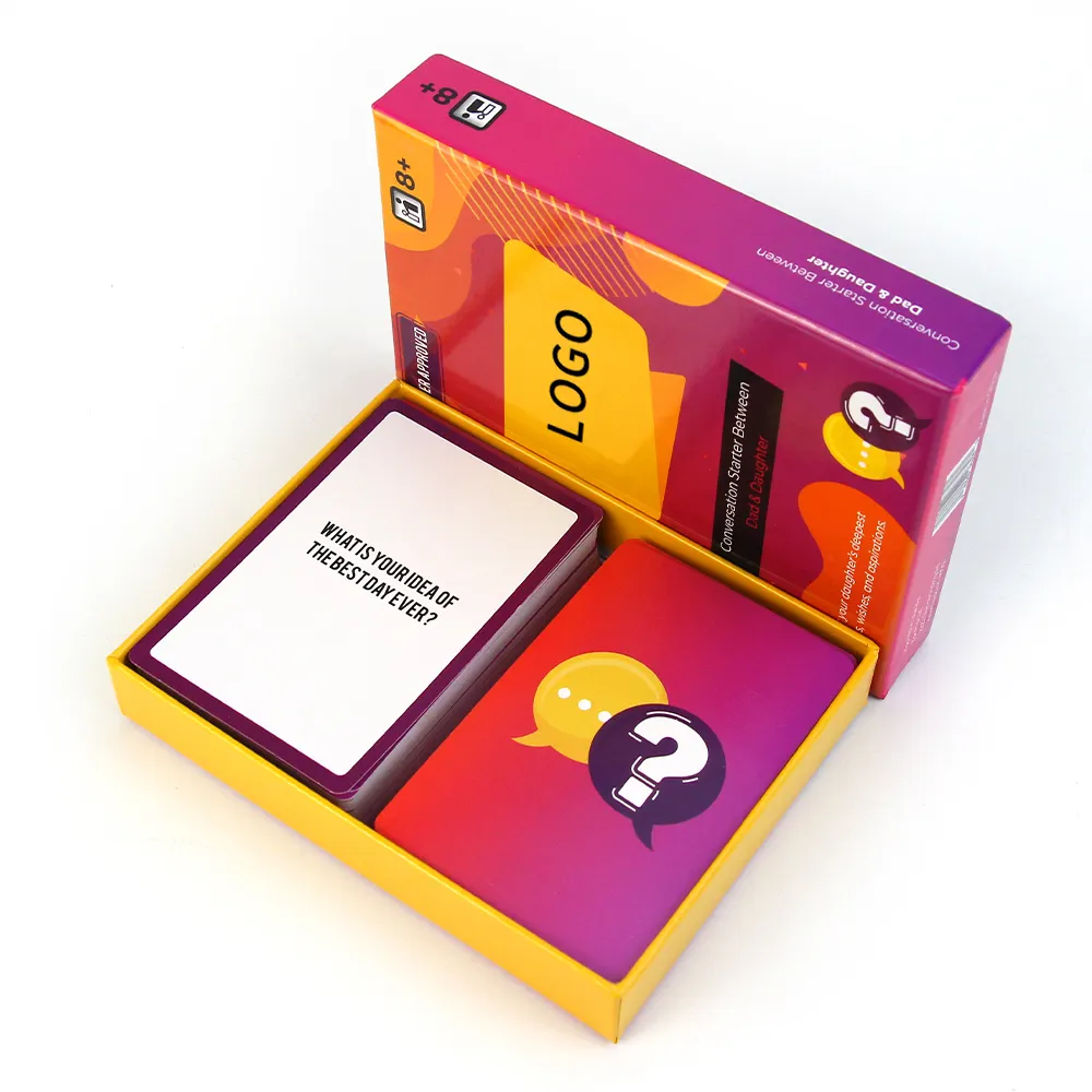 Juego de cartas de juego para pareja adulta, caja de regalo personalizado con logotipo impreso, puente de fiesta, para bebidas, EE. UU., Francia, Países Bajos, Reino Unido