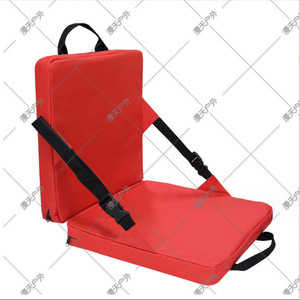 Outdoor Chair <b>Cushion</b> With Backrest Red Portable <b>Rectangular</b> Seat Pad For Plaza Stadium Use - Product Image 1