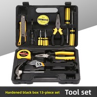 Nouvel ensemble d'outils multifonctionnels en acier allié de 13 pièces, double usage, boîte à outils pour voiture et maison, étui en plastique, pinces à bec effilé, modèle