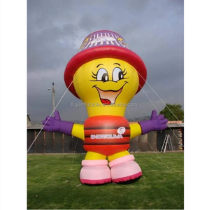 Iklan tiup kustom dengan logo Model cahaya tiup maskot dengan topi Super keren promosi harga murah - Product Image 1