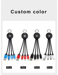 Cable LED con Logotipo Personalizado, 3 en 1, Corto |   Artículo Promocional Innovador para Eventos Empresariales |   Solución de Marca Única - Product Image 6