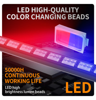 Le plus récent barre lumineuse stroboscopique à LED double couleur conseiller en trafic clignotant barre lumineuse d'avertissement de toit pour camions/camionnettes 44cm