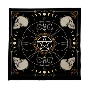 Tovaglia tarocchi 75/50cm fase luna fiore animale altare panno pagana orologio astrologia pendolo Divinations oracolo carta tappetino - Product Image 1