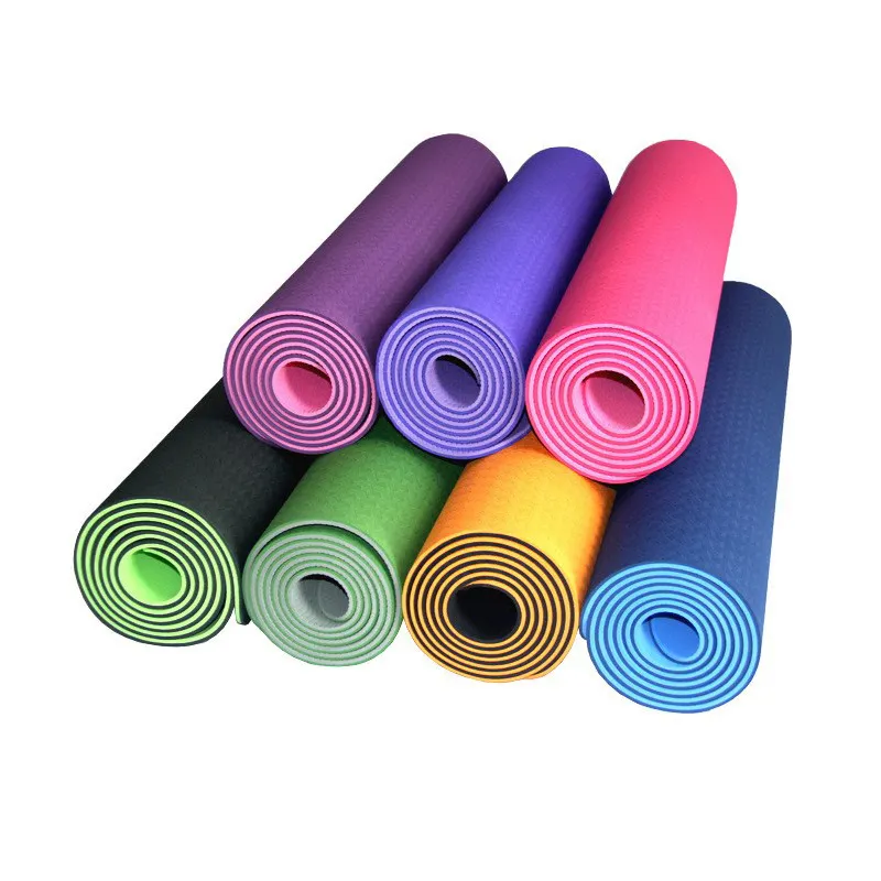 Großhandel individuell bedruckte umwelt freundliche 12 oz Leinwand große TPE Premium Yoga Reise matten Tasche Hersteller 3mm 4mm 5mm 6mm 8mm 10mm