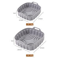 Grand panier en silicone pour friteuse à air, réutilisable, carré, moule de cuisson pour friteuse à air, accessoires de cuisine