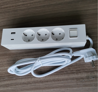 Multiprise encastrable de table EU avec port USB-C de charge rapide PD 20W, prise de courant dissimulée pour bureau et salle de conférence