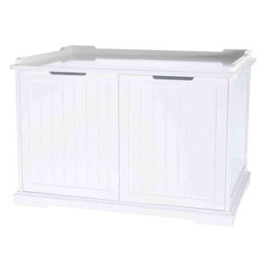 Mueble de Baño XL para Gatos, 75 x 51 x 53 cm, Blanco, Caja de Almacenamiento para Arenero - Product Image 1