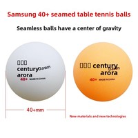 Balles de tennis de table ABS 40+ 1 étoile 3 étoiles pour compétition et entraînement, lot de 60 balles en seau, jaunes et blanches, durables, pour l'exportation