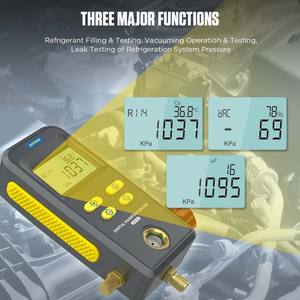 AUTOOL-colector de refrigeración <span class=keywords><strong>Digital</strong></span> LM110, HVAC, manómetro de presión de vacío medio frío, directo de fábrica - Product Image 5