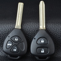 Coque de clé télécommande à 2 boutons avec lame de clé non taillée, coque de clé vide de remplacement pour Toyota Corolla