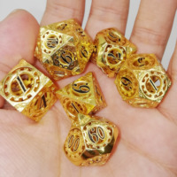 Vente en gros de donjons polyédriques personnalisés Dragons D20 D100 métal mdn jeu de dés creux tranchants RPG jeux pour adultes plateau de dés de sexe
