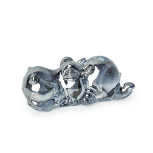 Figurines de hippopotames en cristal écologiques polies en forme de boule, miniatures de collection pour la décoration de table et de maison - Product Image 2