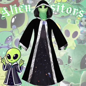 Traje de cuerpo entero de spandex ET Alien para Halloween, cosplay y presentaciones en escenario. - Product Image 3