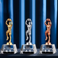 Trofeo de Cristal K9 Personalizado para Jugadores de Baloncesto, Premio de Campeonato en Oro, Plata y Bronce para Eventos Deportivos
