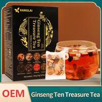 Thé aux dix trésors de ginseng pour la santé des reins chez l'homme - Mélange de thé en sachets aux herbes naturelles