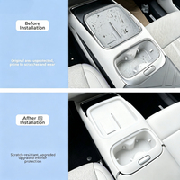 Tapis de console centrale en silicone pour Xpeng MONA L03, tapis antidérapant pour la charge sans fil et le porte-gobelet, accessoire intérieur de voiture