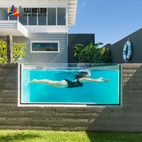 Panneaux de cloisonnement en polycarbonate acrylique en forme de I HUASHUAITE 50 mm 60 mm 80 mm 100 mm pour piscine