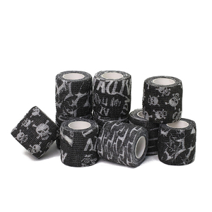 Custom <b>Black</b> Tattoo Grip Tape Eco Friendly Elastic Bandage <b>Wrap</b> Disposable Grip Cover for Tattoo Machine - Product Image 1