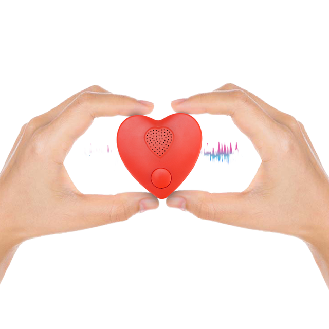 JR DTX01 Multifunctional Heart Shape 16MB USB Voice Module Box with MP3/WAV Built-in Lithium Battery for Stuffed Animals & Kids