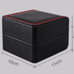 Boîte à montre carrée en cuir PU personnalisée avec logo OEM ODM, vente en gros, estampage à chaud, étui de protection pour montre - Product Image 3