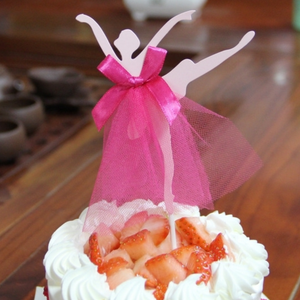 Neu gestaltete <span class=keywords><strong>Ballerina</strong></span> Mädchen Hochzeit Geburtstag Jubiläum Cake Topper für Party dekorationen Mädchen zubehör in Tasche Verpackung - Product Image 1