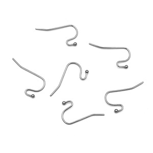 Stainless Steel U Shaped Ear <b>Hooks</b> With Beads For Earring Making Unisex Jewelry Findings H1116 - Product Image 3