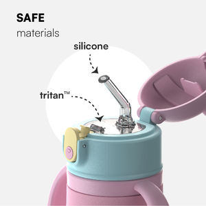 Hong Ling 18/8 <span class=keywords><strong>biberon</strong></span> sous vide en acier inoxydable 12oz biberons à double paroi en métal avec couvercle et joint en Tritan de qualité alimentaire - Product Image 2