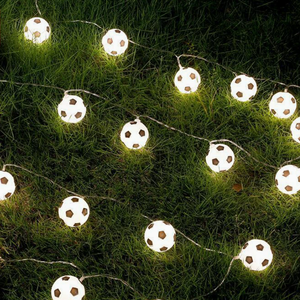 Guirlandes lumineuses LED en forme de ballon de football, lumières féériques, rechargeables, fonctionnant sur batterie, USB, étanches IP44, décoration de Noël pour la maison - Product Image 1
