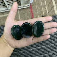 Piedra de Ágata Musgosa Curativa para el Pulgar, para Energía, Yoga, Chakra, Cristal de Bolsillo, para Aliviar la Ansiedad, el Estrés y la Meditación