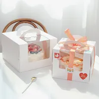 Scatole d'imballaggio dolci del forno dolce della torta del cartone del commestibile in scatola all'ingrosso della torta con la finestra
