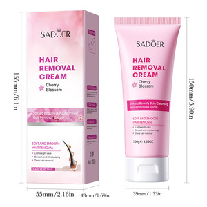 Crème dépilatoire SADOER Sakura, <span class=keywords><strong>douce</strong></span>, lisse, nettoyante et embellissante pour la <span class=keywords><strong>peau</strong></span>, facile et rapide à utiliser. - Product Image 6