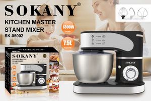 立式食品搅拌机厨房金属<span class=keywords><strong>7.5L</strong></span> 1300瓦立式食品蛋糕不锈钢碗搅拌机 - Product Image 2