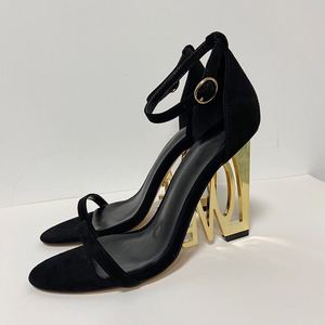 2024 moda alla moda Love letterk sandali in pelle <span class=keywords><strong>donna</strong></span> tacco speciale <span class=keywords><strong>scarpe</strong></span> alte di grandi dimensioni - Product Image 4