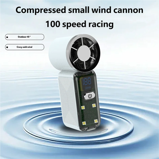 Mini Rechargeable Bladeless Fan with Long Battery Life Pocket Size for All Day Cooling Outdoor Travel