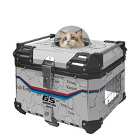 Ventilé 55L moto chien boîte 38L chat boîte latérale en alliage d'aluminium Pet Cargo Case avec un design respirant pour moyen grand chien chat