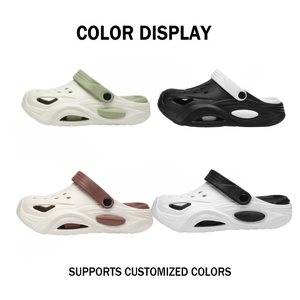 Sabots pour hommes en EVA moulé intégral, à blocs de couleur, respirants, antidérapants, décontractés - Product Image 2