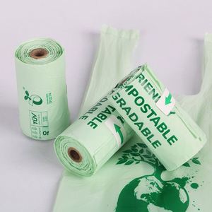 Bolsas de Compras Tipo Chaleco de Almidón de Maíz, Bolsas Ecológicas Biodegradables de Amazon para Desechos de Perros y Gatos con Asas - Product Image 3