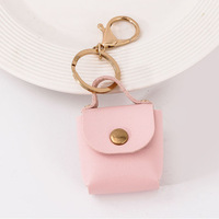 Porte-monnaie en gros, mini sac de rangement, sac carré en cuir PU de couleur unie, accessoires porte-clés, pendentif de voiture, pendentif moderne