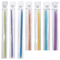 Aiguilles à tricoter, 35 cm de long, en plastique ABS, droites, à Double pointe, pour chandail