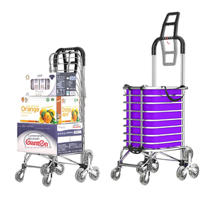 Fellco Bốn Bánh Có Thể Gập Lại Nhựa Giỏ Hàng Mô Hình 3605 Hộ Gia Đình Nhỏ Kéo Giỏ Trailer Xe Đẩy Di Chuyển Tay Giỏ Hàng Nền Tảng - Product Image 1